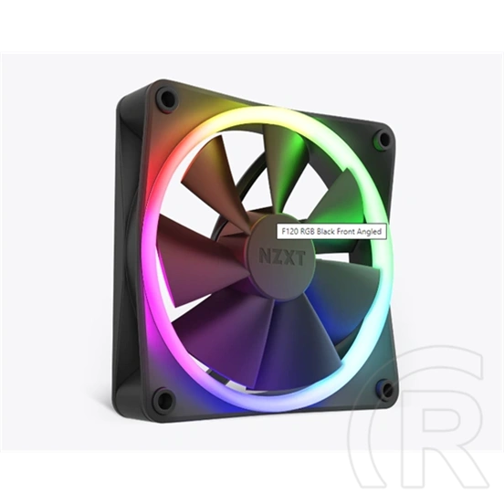 NZXT F120 RGB hűtő ventilátor (120 mm, PWM, 500-1800 RPM, FDB, 4-tűs, fekete)