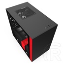 NZXT H210 (kis torony, mini-ITX, ablakos, fekete-piros)