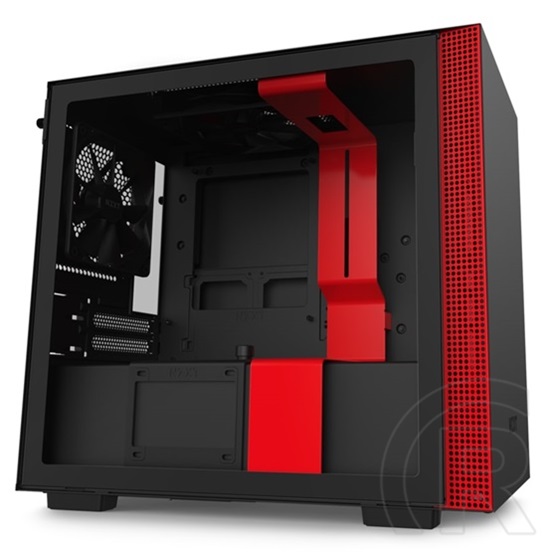 NZXT H210 (kis torony, mini-ITX, ablakos, fekete-piros)