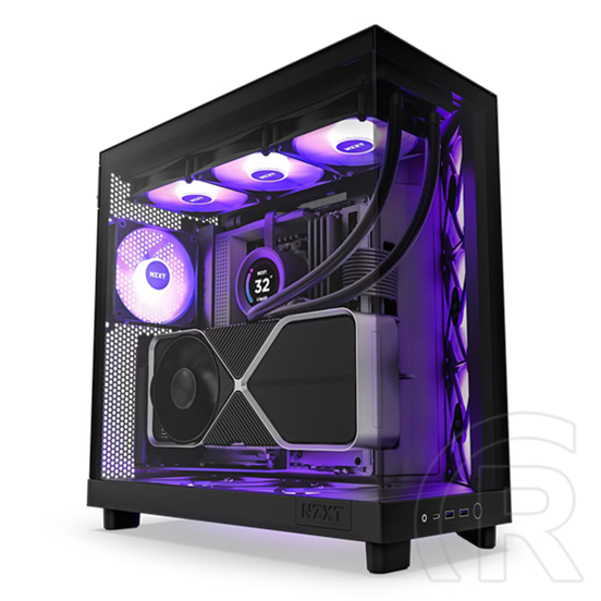NZXT H6 Flow (ATX, ablakos, fekete)