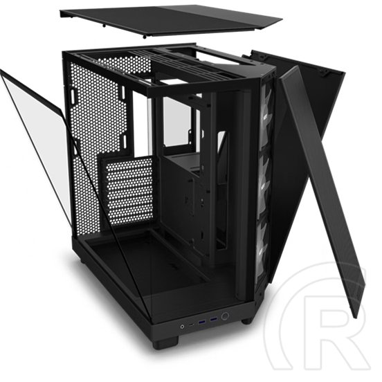 NZXT H6 Flow (ATX, ablakos, fekete)