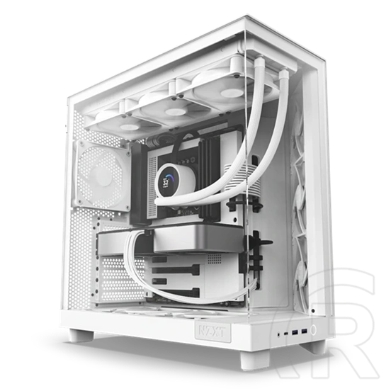 NZXT H6 Flow (midi torony, ATX, ablakos, fehér)