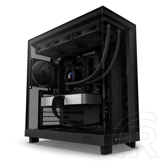 NZXT H6 Flow (midi torony, ATX, ablakos, fekete)