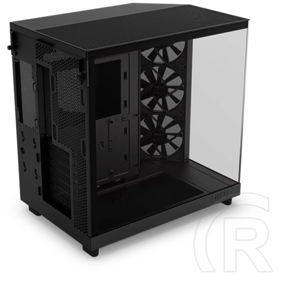 NZXT H6 Flow (midi torony, ATX, ablakos, fekete)