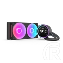 NZXT Kraken Elite 240 RGB V2 vízhűtés (240 mm, 2x120 mm ventilátor, 500-2400 RPM, PWM, LCD kijelző, RGB, fekete)