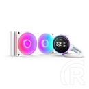 NZXT Kraken Elite 240 RGB V2 vízhűtés (240 mm, 2x 120 mm ventilátor, 500-2400 rpm, PWM, LCD kijelző, fehér)