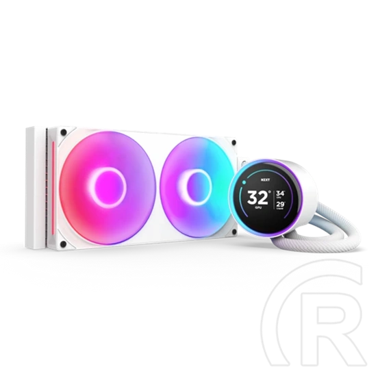 NZXT Kraken Elite 280 RGB V2 vízhűtés (280 mm, 2,72" LCD 640x640, 60 Hz, pumpa 1200-2800 RPM, ventilátor 500-2000 RPM,