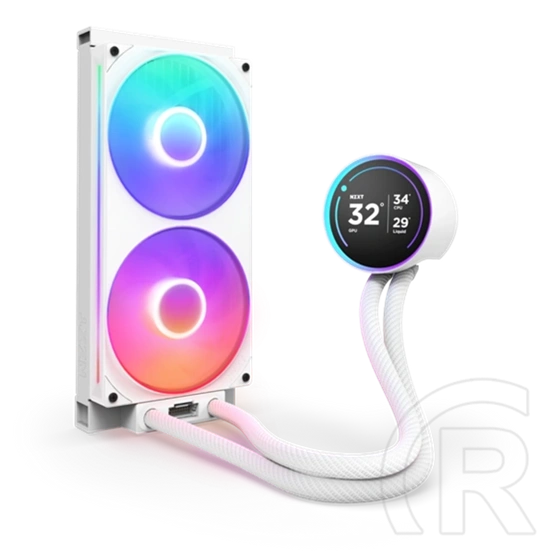 NZXT Kraken Elite 280 RGB V2 vízhűtés (280 mm, 2,72" LCD 640x640, 60 Hz, pumpa 1200-2800 RPM, ventilátor 500-2000 RPM,