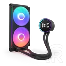 NZXT Kraken Elite 280 RGB V2 vízhűtés (280 mm, 500-2000 RPM, 98,61 CFM, 2,72" IPS LCD, 8 LED, 8-tűs, fekete)