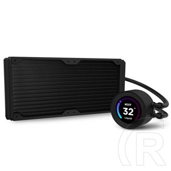 NZXT Kraken Elite 280 vízhűtés (140 mm x2, 500-1800 RPM, PWM, 2,36" LCD, fekete)