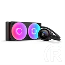 NZXT Kraken Plus 240 RGB V2 vízhűtés (240 mm, 2x120 mm ventilátor, 500-1800 rpm, PWM, LCD 1,54" , RGB, fekete)