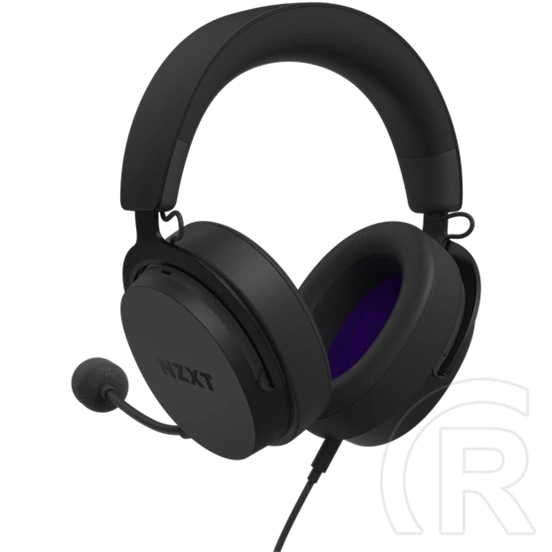 NZXT Relay vezetékes fejhallgató sztereo (3,5 mm jack, levehető mikrofon, kábel 2 m, 32 Ohm, 40 mm meghajtó, fekete)