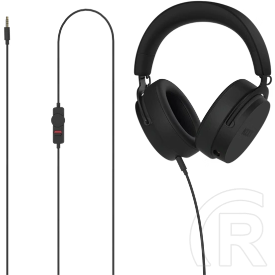 NZXT Relay vezetékes fejhallgató sztereo (3,5 mm jack, levehető mikrofon, kábel 2 m, 32 Ohm, 40 mm meghajtó, fekete)