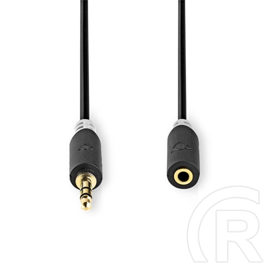Nedis 3,5 mm sztereó audió kábel 2 m (3,5 mm apa / 3,5 mm anya, antracit)