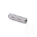 Nedis 3,5 mm sztereó jack toldó (aljzat / aljzat, egyenes, fém, ezüst)