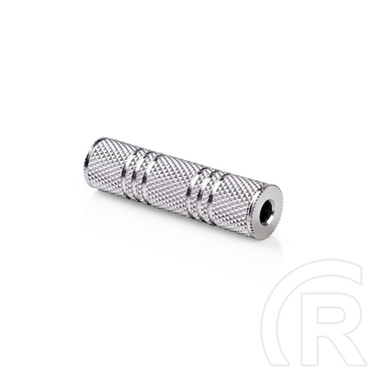 Nedis 3,5 mm sztereó jack toldó (aljzat / aljzat, egyenes, fém, ezüst)