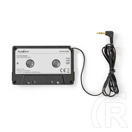 Nedis ACON2200BK autórádió kazetta-adapter (3,5 mm jack, 1 m kábel, ABS, MP3, fekete)