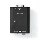 Nedis ACON2508BK analóg-digitális audio konverter (2x RCA bemenet, koax (S/PDIF) és Toslink kimenet, USB tápellátás, fek
