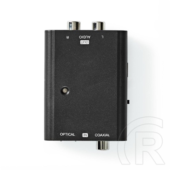 Nedis ACON2509BK digitális-analóg audio konverter (koax/Toslink bemenet, RCA analóg kimenet)