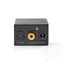 Nedis ACON2510BK digitális-analóg konverter (HDMI eARC átalakítás, 2× RCA kimenet, 3,5 mm analóg kimenet, digitális koax
