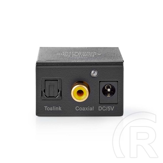 Nedis ACON2510BK digitális-analóg konverter (HDMI eARC átalakítás, 2× RCA kimenet, 3,5 mm analóg kimenet, digitális koax