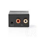 Nedis ACON2510BK digitális-analóg konverter (HDMI eARC átalakítás, 2× RCA kimenet, 3,5 mm analóg kimenet, digitális koax