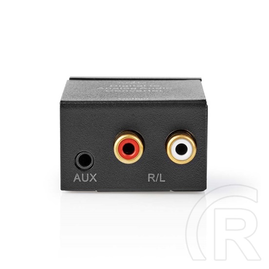 Nedis ACON2510BK digitális-analóg konverter (HDMI eARC átalakítás, 2× RCA kimenet, 3,5 mm analóg kimenet, digitális koax