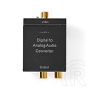 Nedis ACON2510BK digitális-analóg konverter (HDMI eARC átalakítás, 2× RCA kimenet, 3,5 mm analóg kimenet, digitális koax