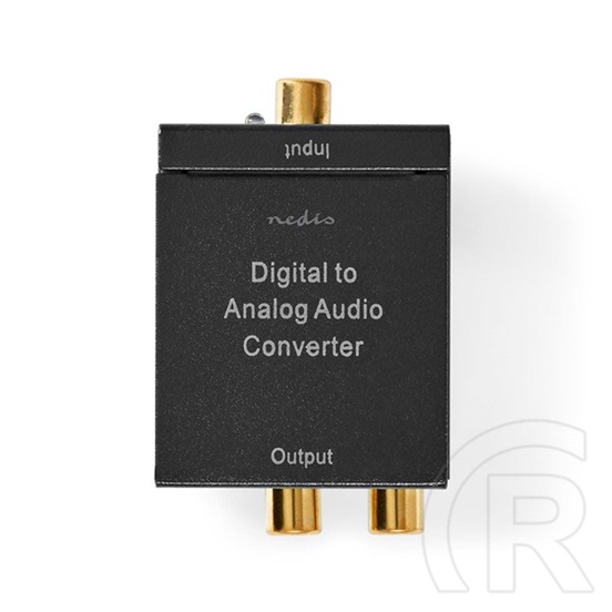 Nedis ACON2510BK digitális-analóg konverter (HDMI eARC átalakítás, 2× RCA kimenet, 3,5 mm analóg kimenet, digitális koax