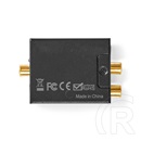 Nedis ACON2510BK digitális-analóg konverter (HDMI eARC átalakítás, 2× RCA kimenet, 3,5 mm analóg kimenet, digitális koax