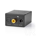Nedis ACON2510BK digitális-analóg konverter (HDMI eARC átalakítás, 2× RCA kimenet, 3,5 mm analóg kimenet, digitális koax