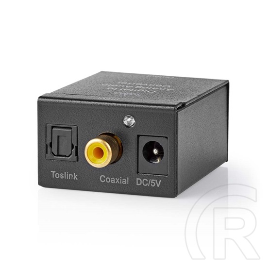 Nedis ACON2510BK digitális-analóg konverter (HDMI eARC átalakítás, 2× RCA kimenet, 3,5 mm analóg kimenet, digitális koax