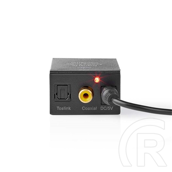 Nedis ACON2510BK digitális-analóg konverter (HDMI eARC átalakítás, 2× RCA kimenet, 3,5 mm analóg kimenet, digitális koax