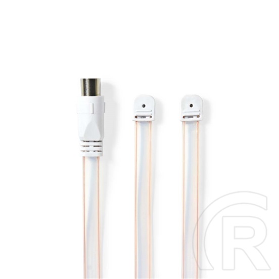 Nedis ANFM105ME FM szalagdipól antenna (IEC (koax) apa, 1,90 m, 50 Ohm, árnyékolatlan, fehér)
