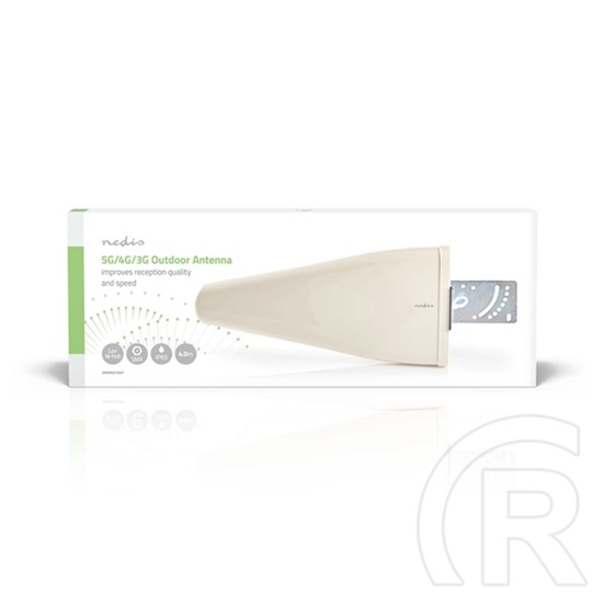 Nedis ANOR5G10WT prémium antenna (698-5000 MHz, 11 dB, SMA dugasz, 4 m kábel, 50 Ohm, beltéri/kültéri, fehér)