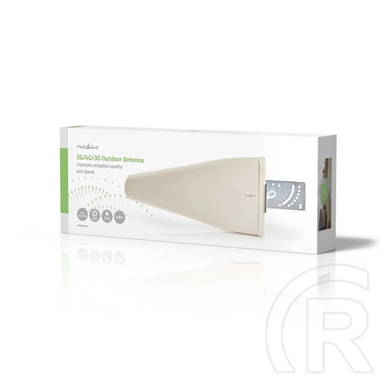 Nedis ANOR5G10WT prémium antenna (698-5000 MHz, 11 dB, SMA dugasz, 4 m kábel, 50 Ohm, beltéri/kültéri, fehér)