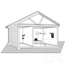 Nedis ANOR5G20WT beltéri és kültéri antenna (3G/4G/5G, 698–5000 MHz, 6 dB nyereség, SMA férfi, fehér)