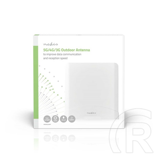 Nedis ANOR5G20WT beltéri és kültéri antenna (3G/4G/5G, 698–5000 MHz, 6 dB nyereség, SMA férfi, fehér)