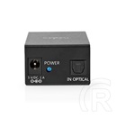 Nedis ASPL2512BK digitális audio splitter (TosLink bemenet, 2x TosLink kimenet, fém, fekete)