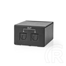 Nedis ASPL2512BK digitális audio splitter (TosLink bemenet, 2x TosLink kimenet, fém, fekete)