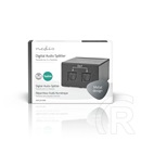 Nedis ASPL2512BK digitális audio splitter (TosLink bemenet, 2x TosLink kimenet, fém, fekete)