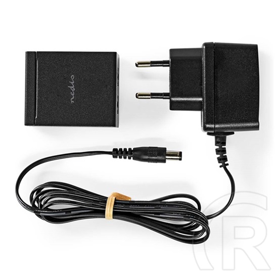 Nedis ASPL2512BK digitális audio splitter (TosLink bemenet, 2x TosLink kimenet, fém, fekete)