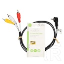 Nedis AV kábel (3,5 mm jack / 3x RCA, 1 m)