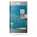 Nedis CABW22200AT100 sztereó audió kábel 3,5 mm sztereó jack - 2x RCA (10 m, aranyozott, antracit)