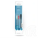 Nedis CAGB22160BK02 Sztereó audio kábel (2x 3,5 mm jack dugó - 3,5 mm sztereó jack aljzat, 0,20 m, fekete)