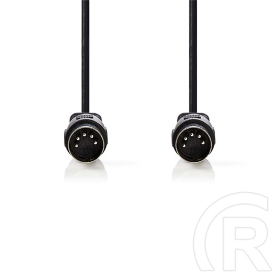Nedis CAGL20000BK30 DIN audio kábel (DIN 5 tűs dugó, nikkelezett, 3 m)