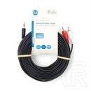 Nedis CAGL22200BK150 sztereó audiókábel (3,5 mm jack dugó - 2 x RCA dugó, 15 m)