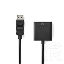Nedis CCGB37351BK02 DisplayPort-VGA adapter (DisplayPort dugó / VGA aljzat, 1080p, 0,20 m, fekete)