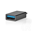 Nedis CCGB64915BK USB-C - USB-A adapter (USB-C dugó / USB-A aljzat, 5 Gbps, OTG, fekete)