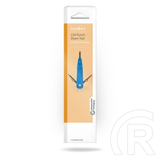 Nedis CCGB89555BU UTP betűzőszerszám RJ11/RJ45 (kék, ABS, 180x20x30 mm, 49 g, LSA kompatibilis)